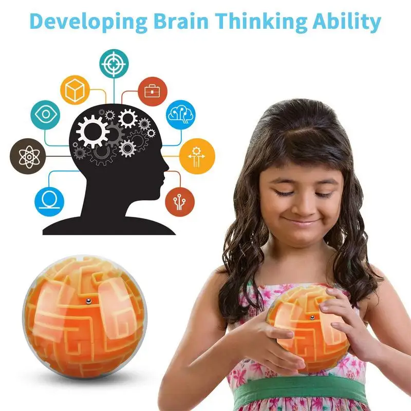 3D Gravity Memory Sequential Maze Ball Puzzle Toy Brain Teasers Challenges Game For Kids Adults Birthday Gifts