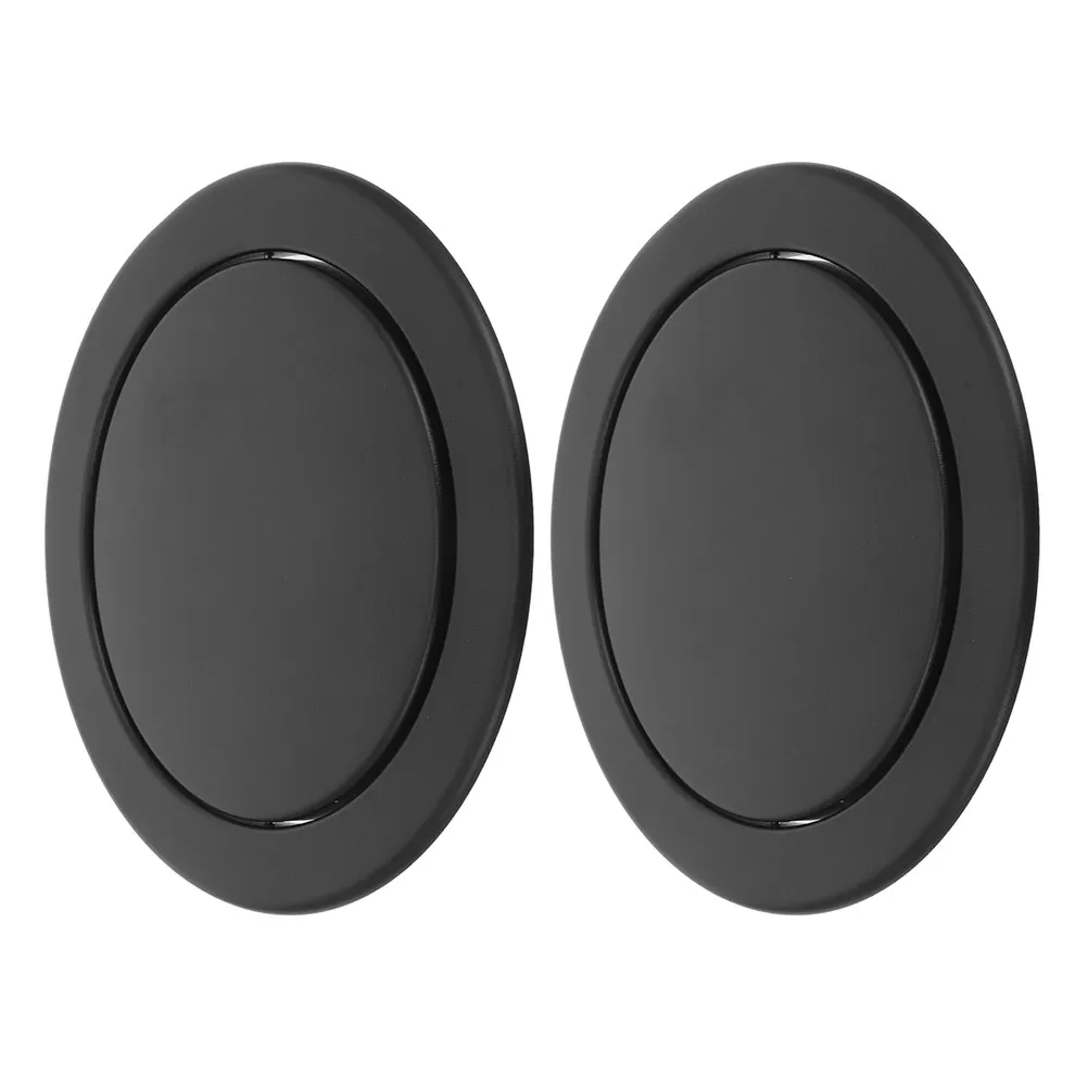2Pcs Countertop Recessed Trash Lid Stainless Steel Swing Flap Waste Chute Cover Seamless Built- for Kitchen Bathroom