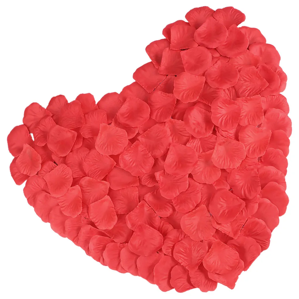 

2400pcs Simulation Petals Realistic Lightweight Party Simulation Rose Petals Cloth Red Decoration for Wedding Party Holiday