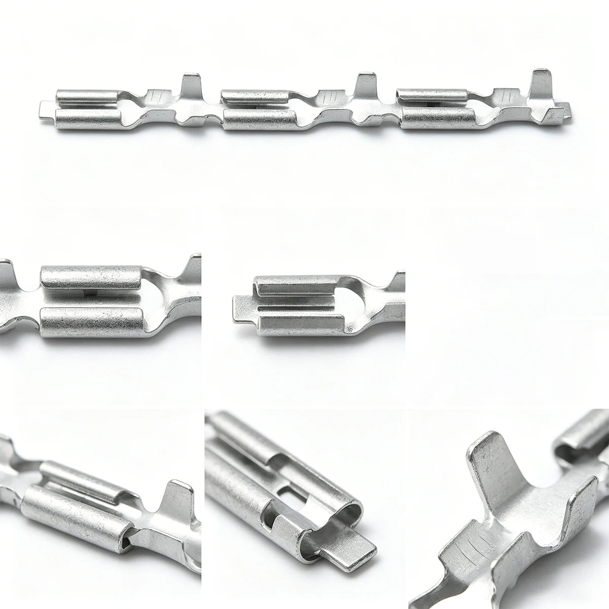 100/500pcs 2.8mm Female Spade Crimp Terminals SC1100802-25C Double Tube Continuous Connectors for  Auto & Electronics Wiring