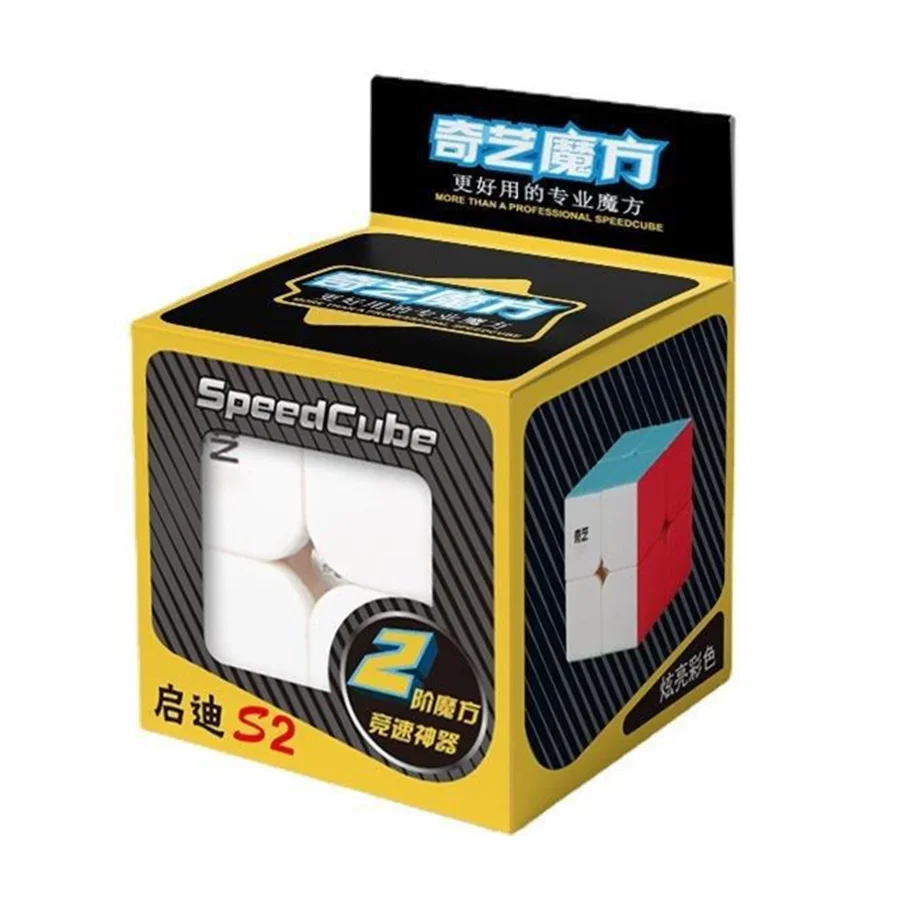 [JudyCube] QiYi Qidi S2 Cubo Magico Senza Adesivo Cubo Tascabile Velocità Qiyi 2x2x2 Qidi Nero Puzzle Cubo Giocattoli Educativi per I Bambini