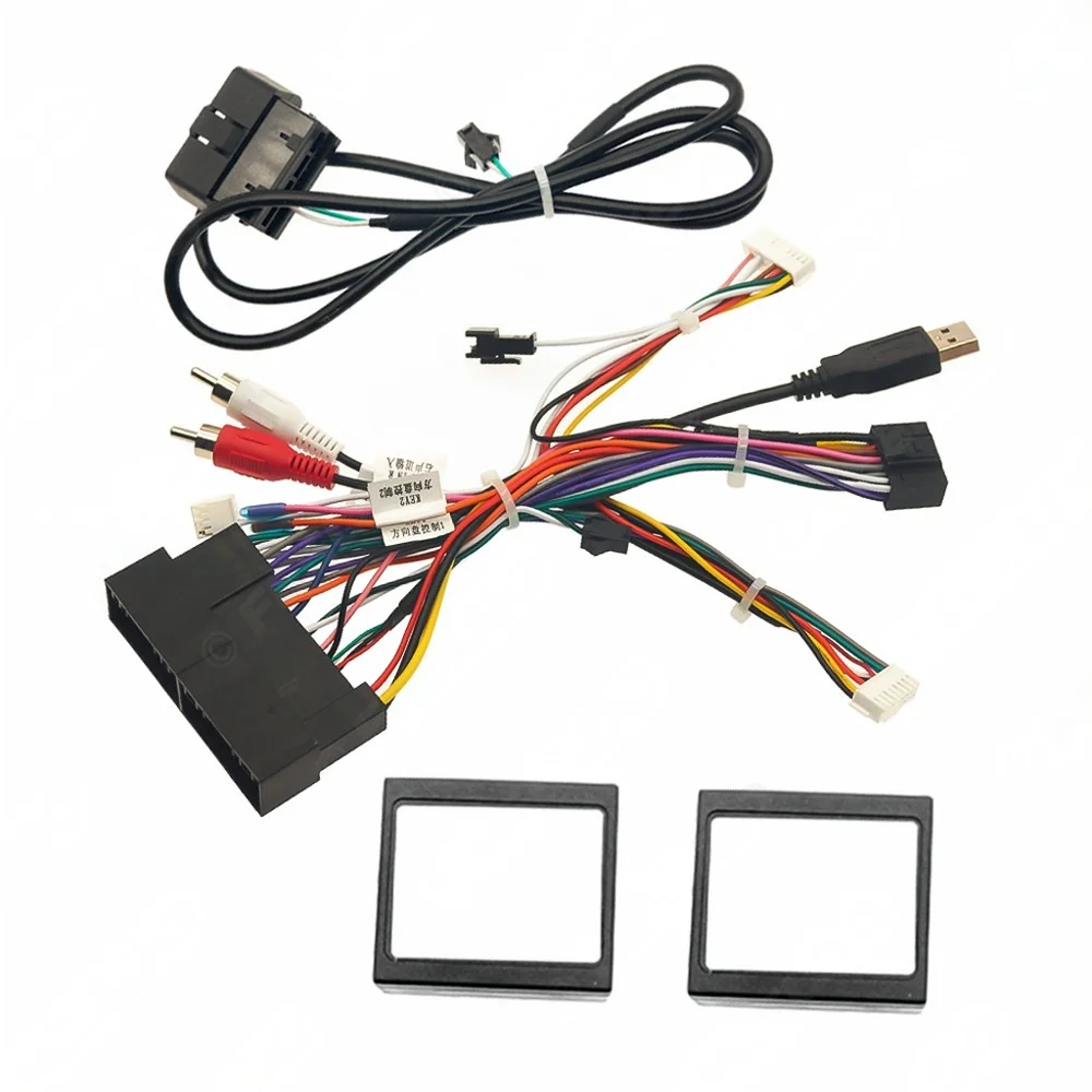 Car 16pin Wiring Harness Adapter Canbus Box Decoder Android Radio Power Cable For Hyundai Veloster Sonata