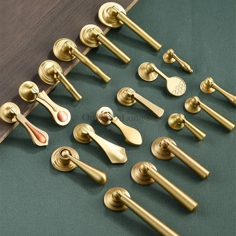 Brand New 4PCS Solid Pure Brass Pendant Furniture Handles Drawer Pulls Cupboard Wardrobe Kitchen Dresser TV Cabinet Pulls Knobs