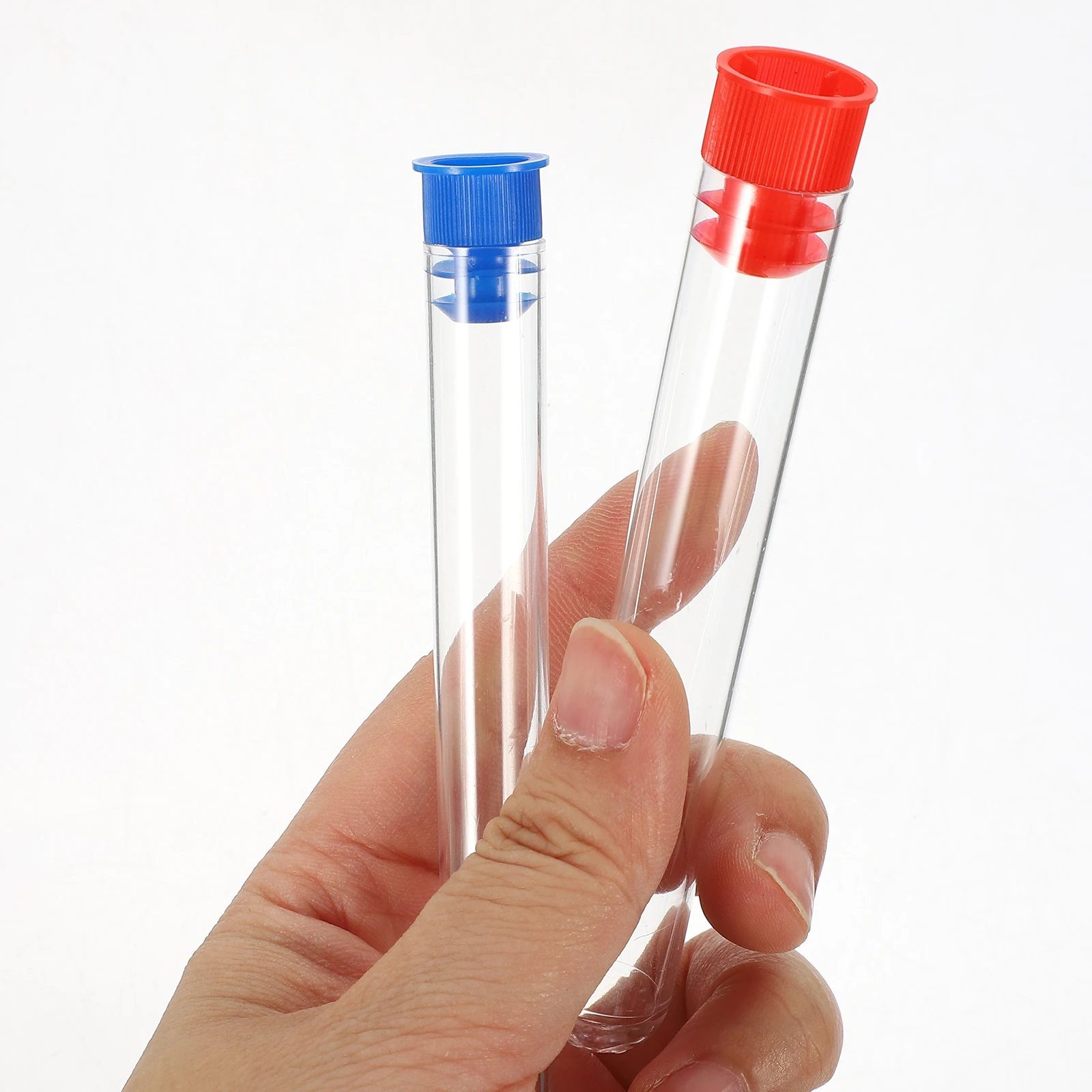 

12 Pcs Clear Tubes Experimental Materials Plants Lab Spices Transparent Test Student