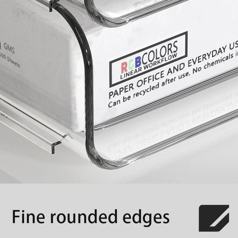 Paper Organizer Letter Tray, 4 Pack Acrylic Stackable Desk File Organizer,Clear File Organizer for Desk, Office Organizer