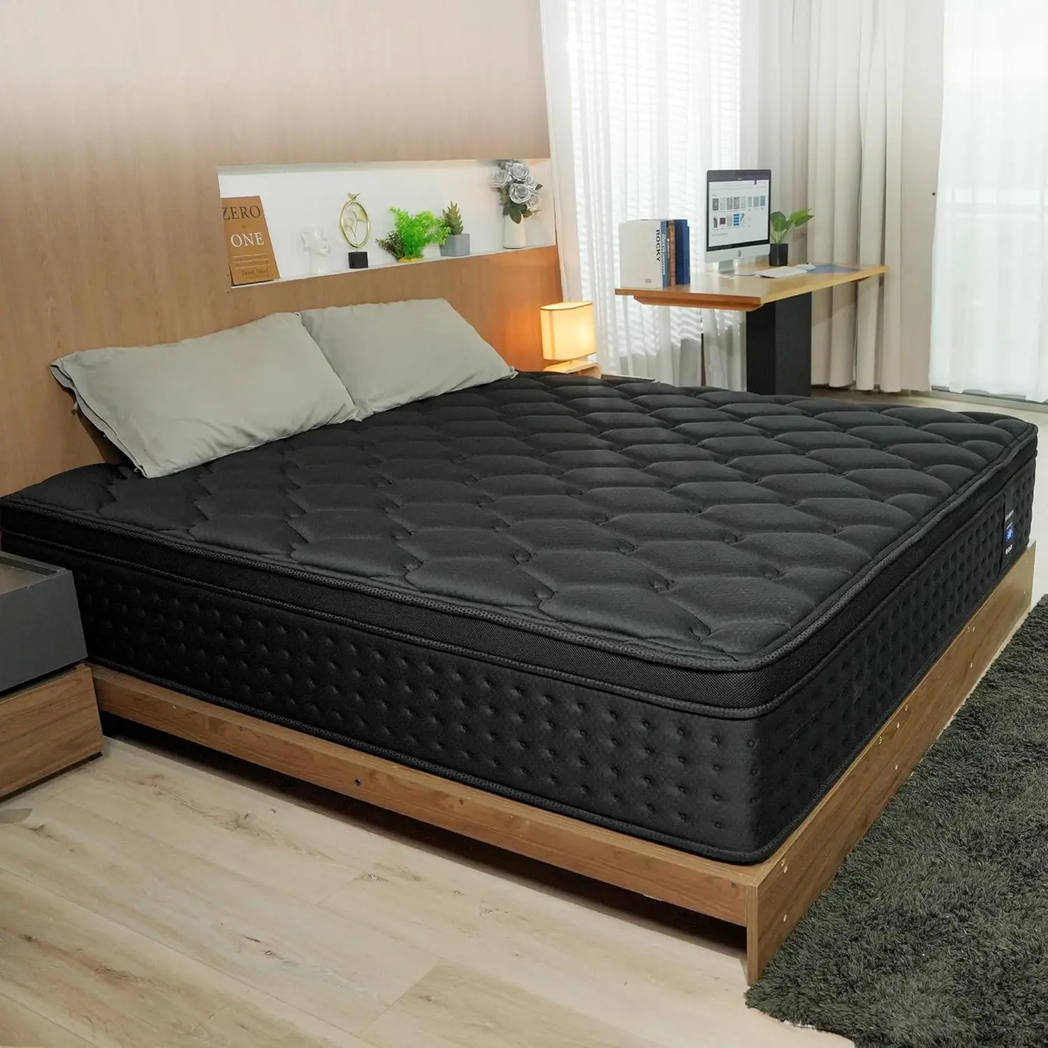 

Twin Mattress, 10 Inch Memory Foam Hybrid Mattress in a Box, Independent Spring for Motion Isolation and Pressure Relief, Comfor