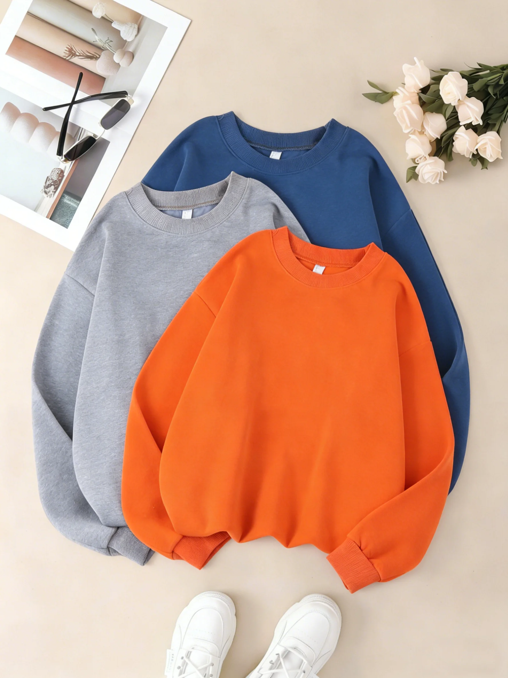 

Осень-зима, пуловер, женский свитшот больших размеров, удобная однотонная толстовка с капюшоном, флисовая базовая одежда, уличная мягкая спортивная одежда, повседневный теплый топ