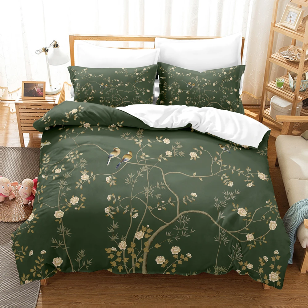 New 3D Plum Blossom Sakura Bedding Sets Duvet Cover With Pillowcase  Children  Twin Full Queen King Bedclothes