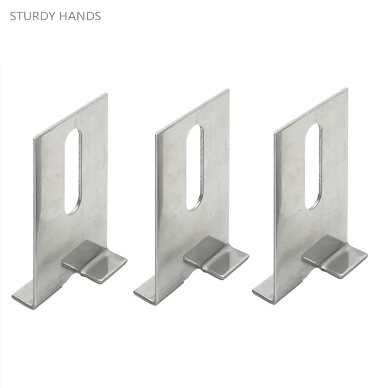50pcs Ceramic Tile Hooks Stainless Steel Hook Wood Plank Stone Hook External Wall Fixed Bracket Hardware Tool Accessories