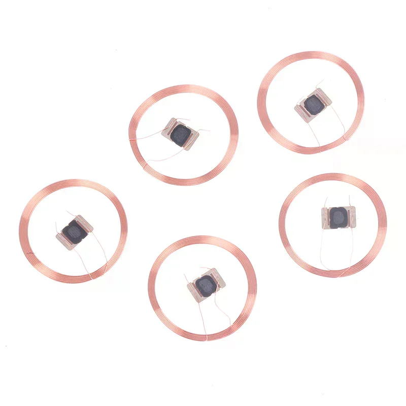 5pcs 21.6mm 13.56MHZ UID IC Card ID Rewritable Changeable Chip Keyfob RFID Self-adhesive coil
