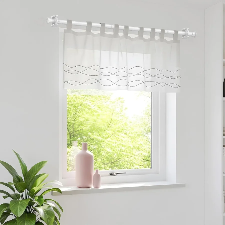 1PCS Spring Tension Curtain Rods 24 to 46 Inch White Tension Rod Spring Curtain Rod Short Curtains Rod 's Tension Adjustable Cu