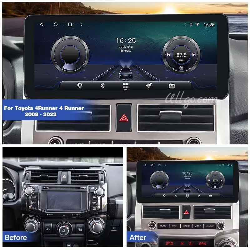 12.3 Inch Android Car Head Unit for  Toyota 4Runner 2009-2022 Car Stereo Upgrade