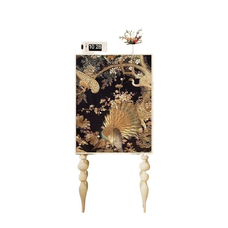 

Medieval retro solid wood living room, chest cabinet, high-footed bedroom, dining side porch, locker, household storage