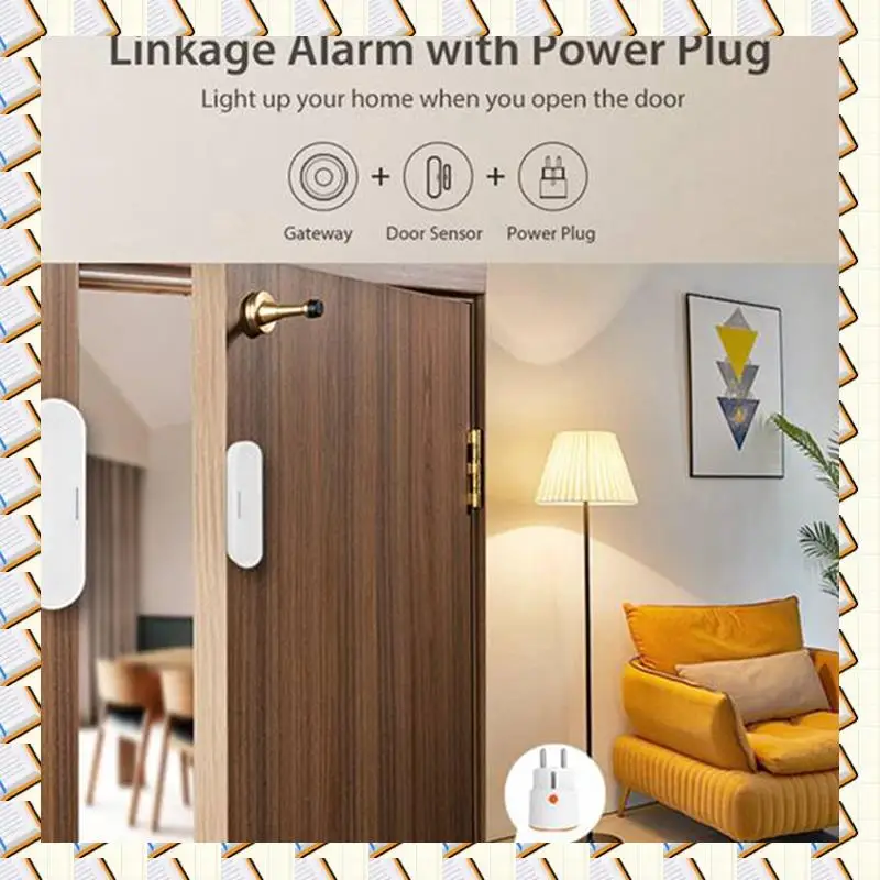 A14M 2 قطعة Tuya Matter موضوع نافذة الباب الاستشعار إنذار المنزل الذكي كاشف لاسلكي العمل مع Homekit أليكسا جوجل المنزل