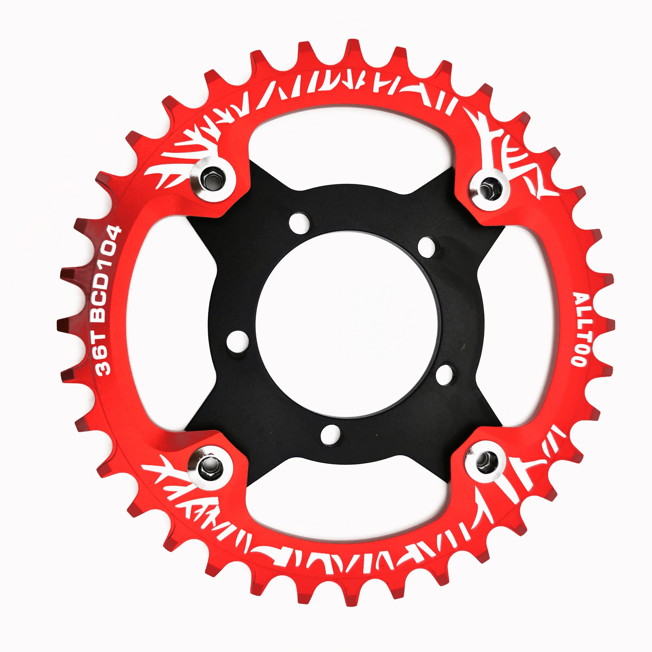 Bicycle Crankset Bafang 104BCD Bicycle Motor Aluminum Alloy Chainring Chain Ring Adapter For Electric Bicycle32T-52T Bike Crank