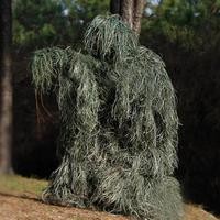 Hunting Ghillie Suit with Jacket Pants Hood Garland Carry Bag 3D Camouflage Hunting Apparel Youth Adults Woodland Clothes