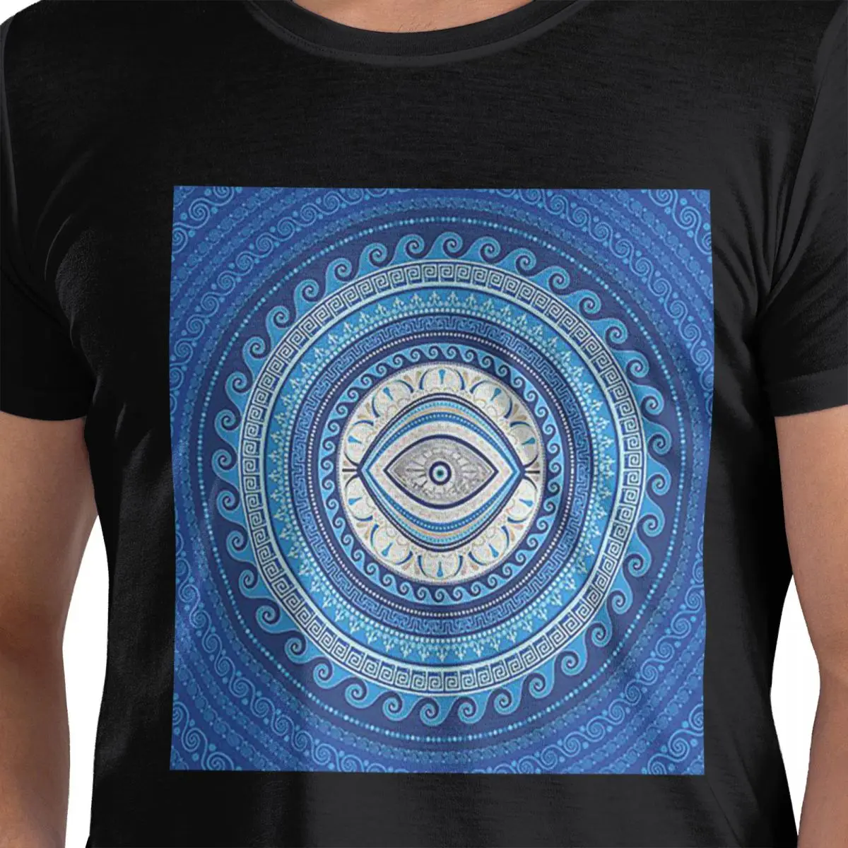 

Greek Mati Mataki Greek Evil Eye Ornament 100% Cotton T-Shirt Men's Funny T Shirts Men Round Neck Short Sleeve S-6XL