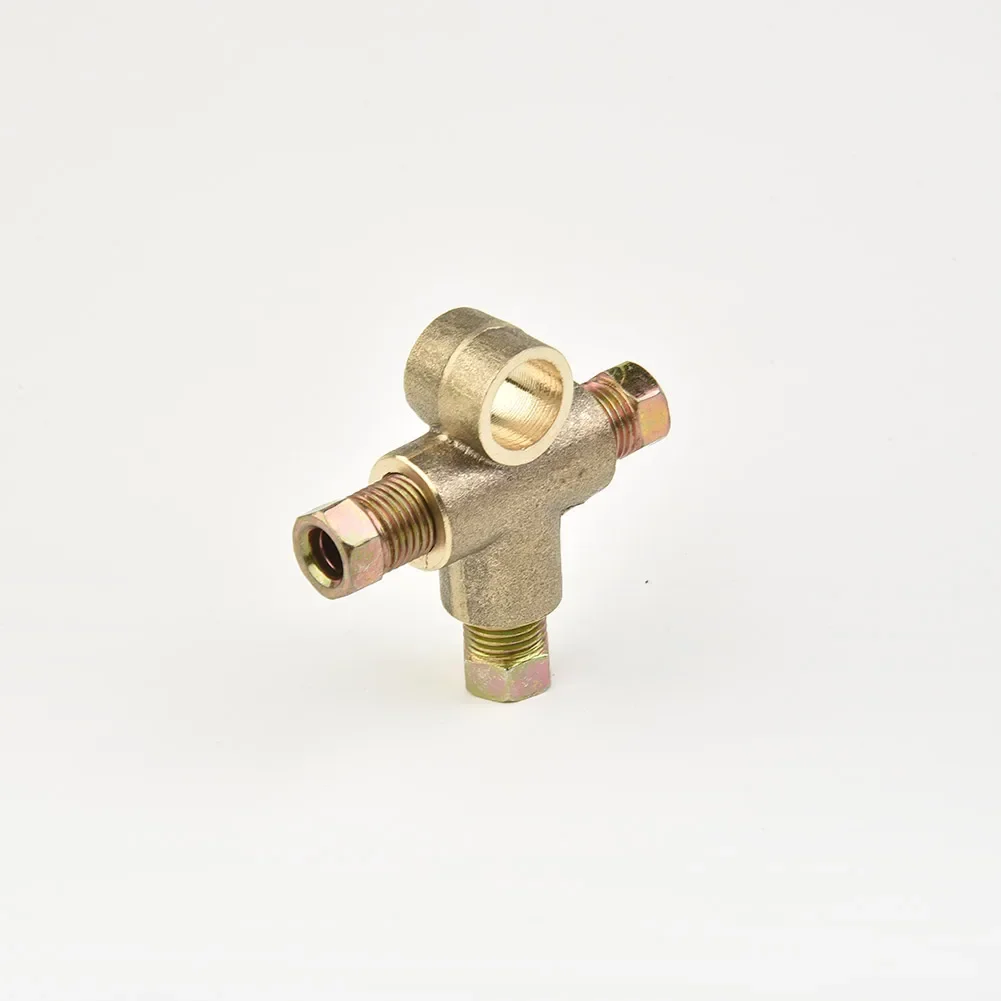 3 Way T Piece Brake Pipe Connector Fittings With M10 Male Nut Short Metric Union Metric M10 3/16