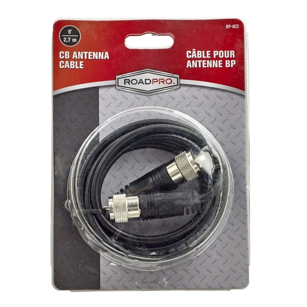 9ft RG58AU Coax Cable with PL-259 Connectors CB Antenna Moisture Protection Heavy Duty 4 Gauge Booster Cables
