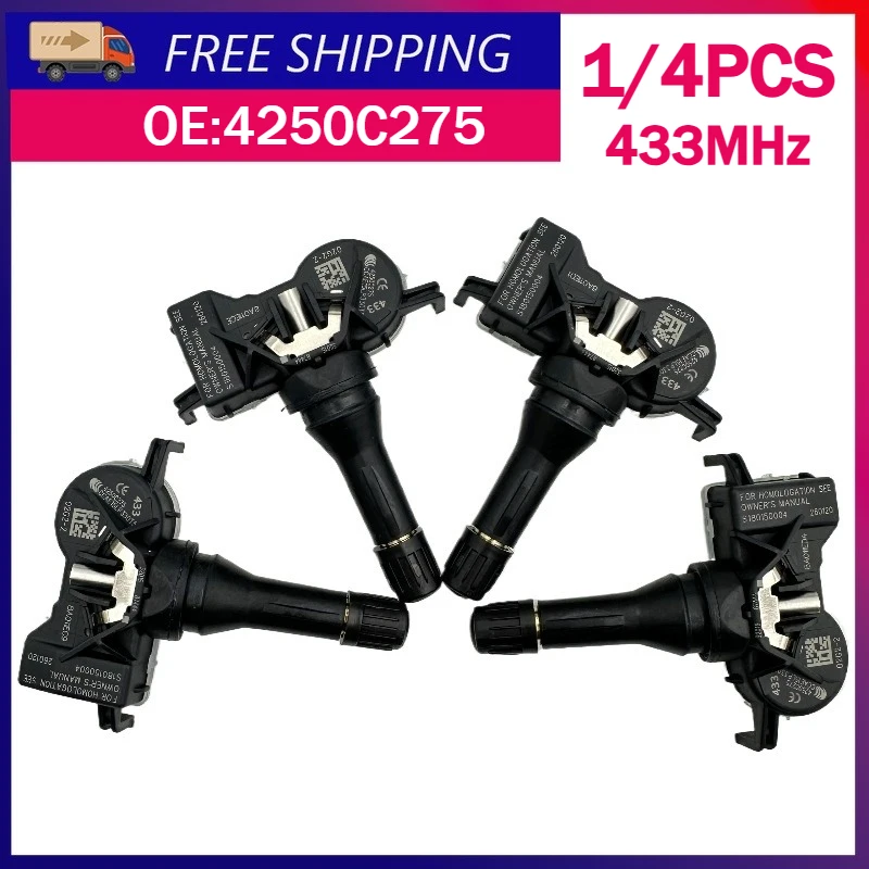 

Датчик контроля давления в шинах 4250C275 (1/4 шт.) для Mitsubishi Eclipse Cross, Attrage, Mirage, Pajero 2017-2020 годов, 433 МГц