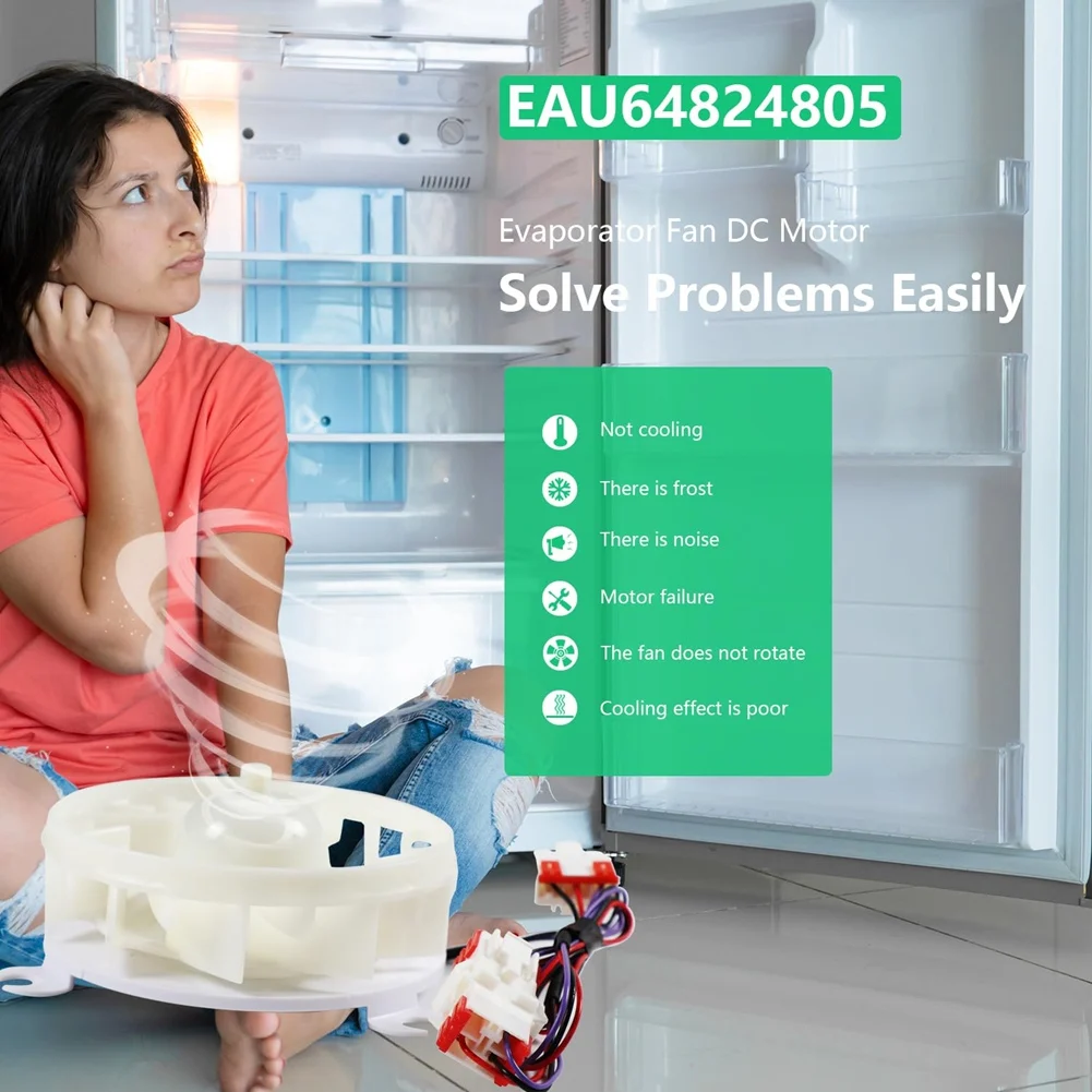 A85I-EAU64824805 Z40E12MS1A0-57K06A لقطع غيار محرك مروحة تبخير الثلاجة DC12V 1A، 4-Pin