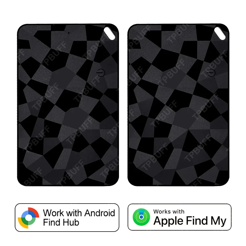 4er-Pack Smart Wallet Tracker Wiederaufladbarer Dual-System-Gegenstandfinder Kompatibel mit Google Find My IOS & Android "Find Hub Device" APP