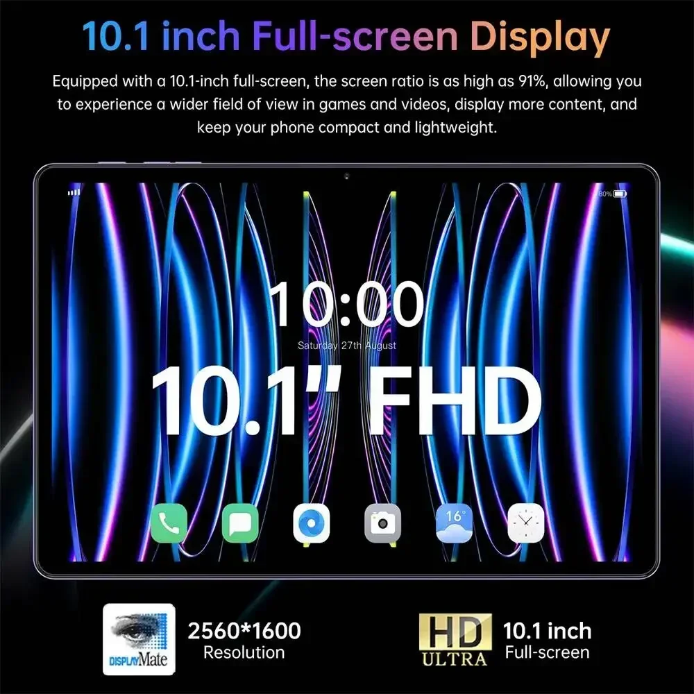 CHOTOG Pad 8s Pro 10.1HD Tablet Android 15 Original Tablet 22GB+2TB Tablets 10000mAh Tab 5G Dual SIM Tab PC WIFI For Global Version Children's Kids Tab