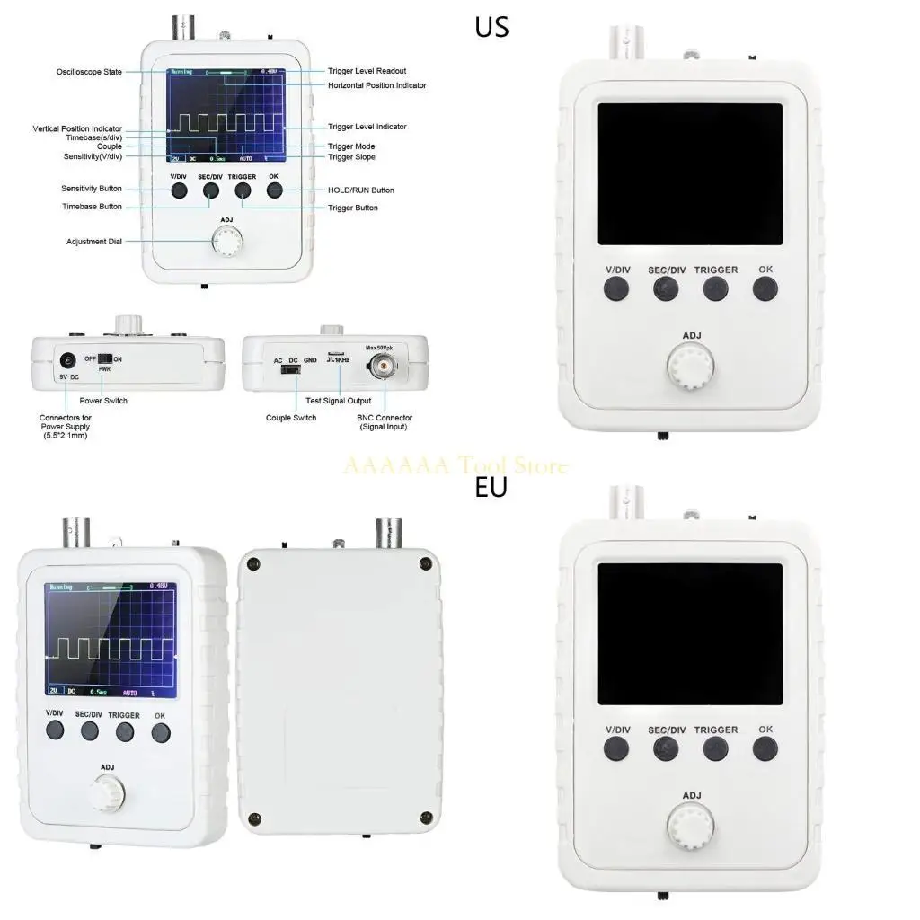 

Цифровой осциллограф A2BE с DSO для Shell Diy для W/Cleanture & Clip Lower Roy Digital Storage Oscilloscope US/EU