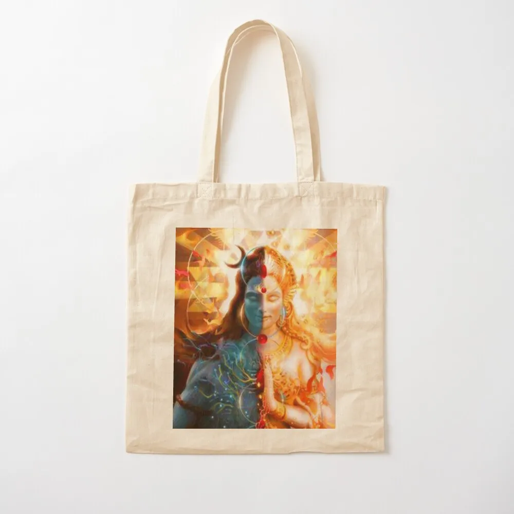 

Shiva and Parvati (Masculine and Feminine) Tote Bag Portable shopping bag Shopper handbag Canvas Tote Bag