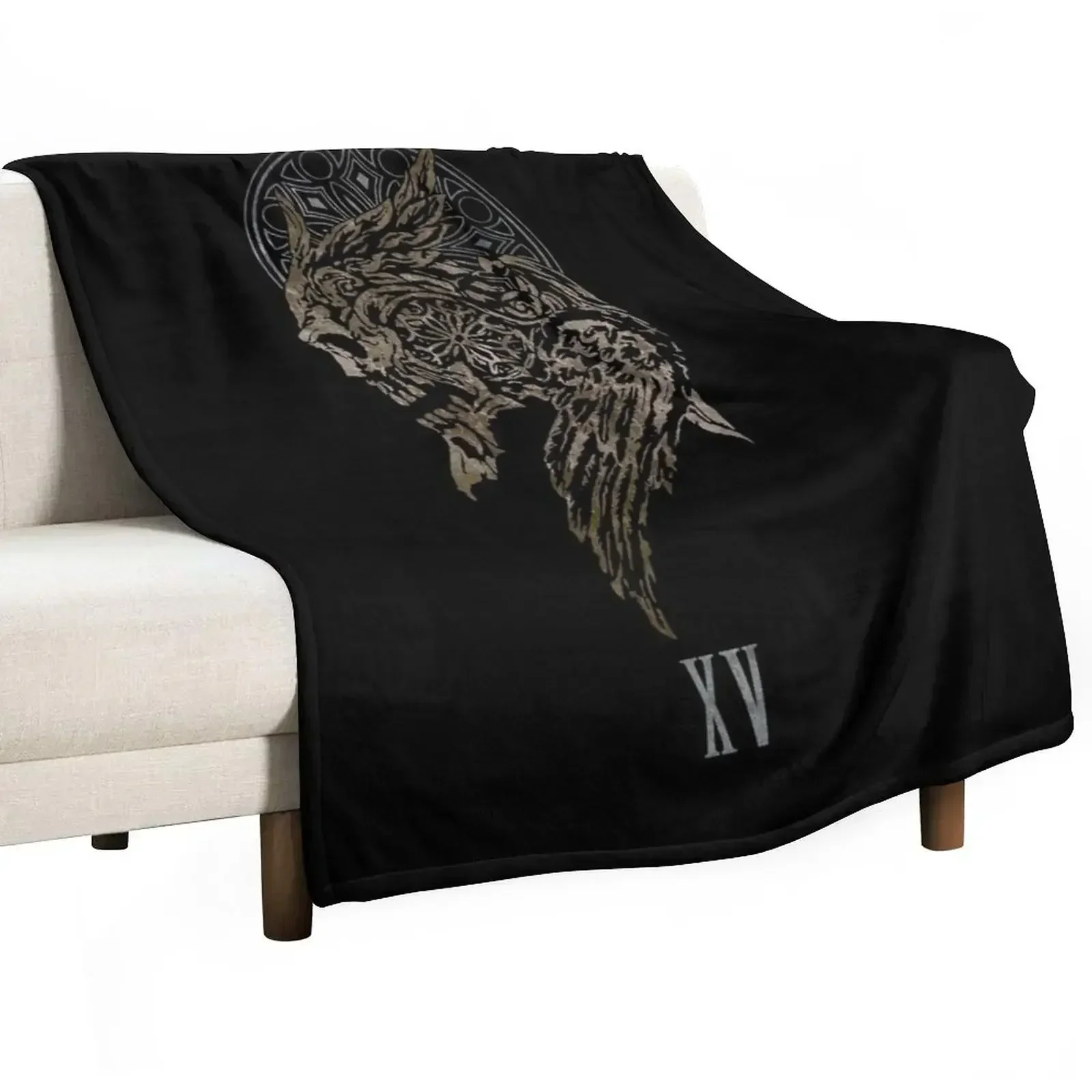 The Lucian Crest Throw Blanket Picnic Luxury Thicken Blankets