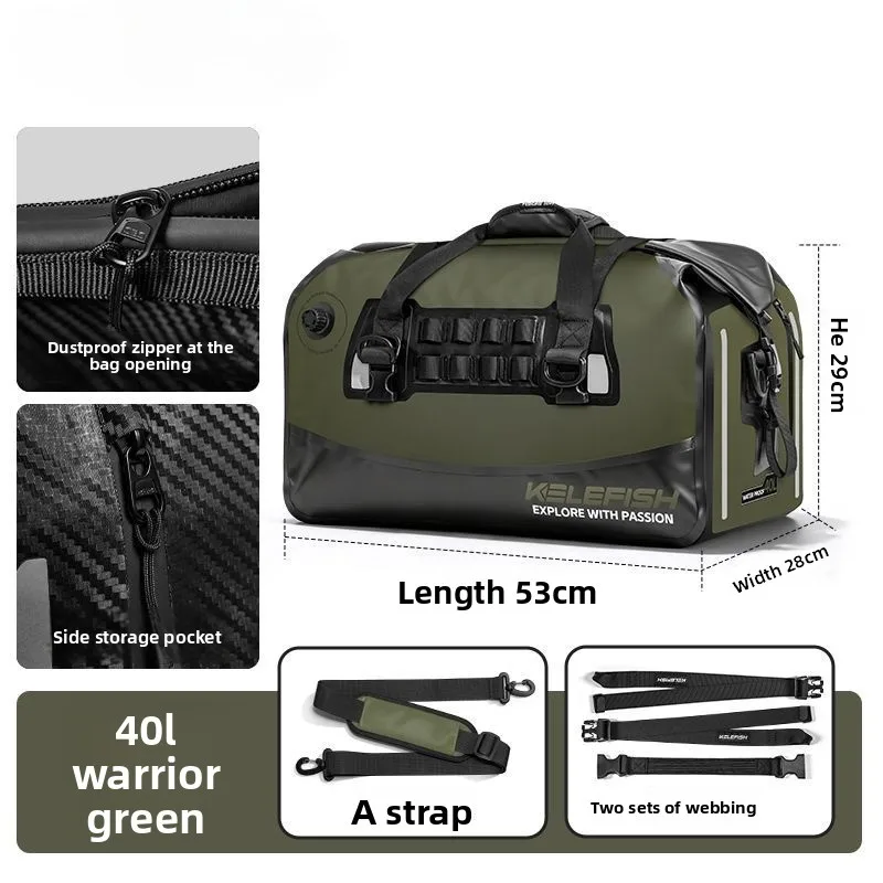 

2026 New Waterproof Motorcycle Tail Bag Storm Level Waterproof Expandable Reflective Motorbike Rear Luggage