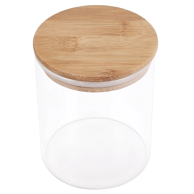 A11I Glass Food Storage Containers with Lids Large Glass Food Storage Jars for Coffee Bar Tea Sugar (27 FL OZ)
