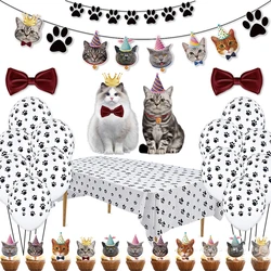 10 pcs Pet Cat Birthday Party Cutlery Children's Theme Decorative Decoration Supplies birthday party decorations birthday