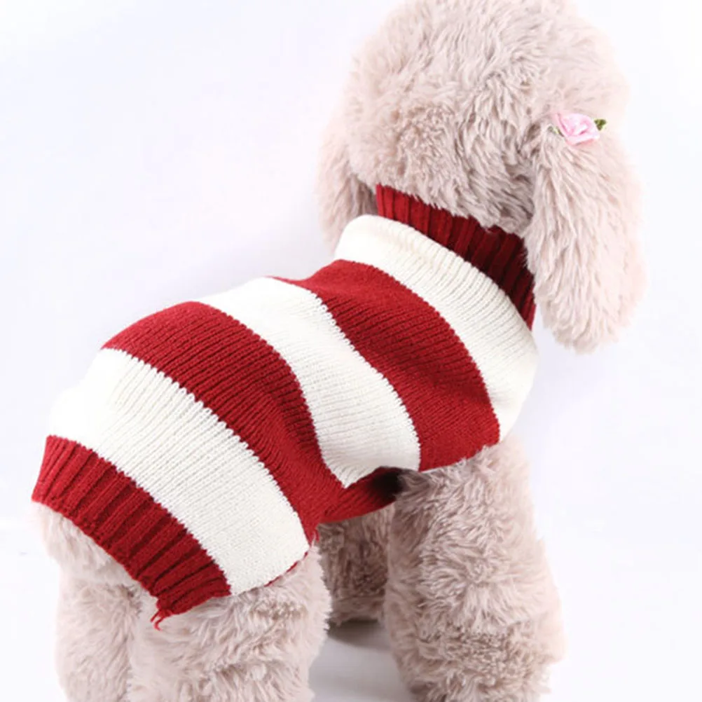 

Dog Sweater Woolen White Small Dogs Durable Fashion Easy to Put On Comfortable Christmas Special Occasion Pet Clothes