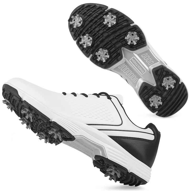 Men Professional Golf Shoes Spikes Waterproof Breathable Golf Sneakers Mens Golf Trainers Golf Shoes for Men Large Size 39-49