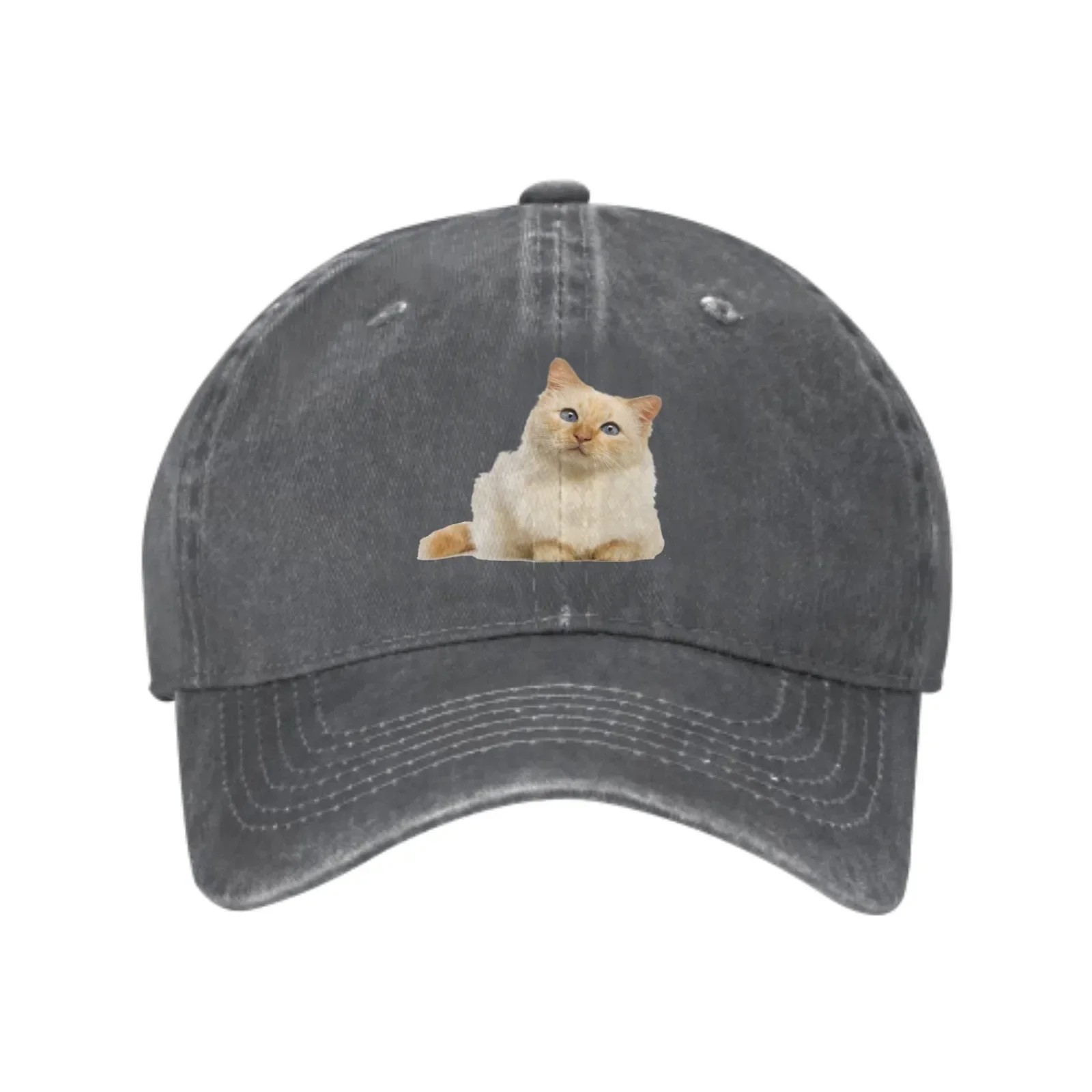 Cute Cat Baseball Caps for Men Women Adjustable Fashion Casual Trucker Hats for Outdoor Fishing Activities