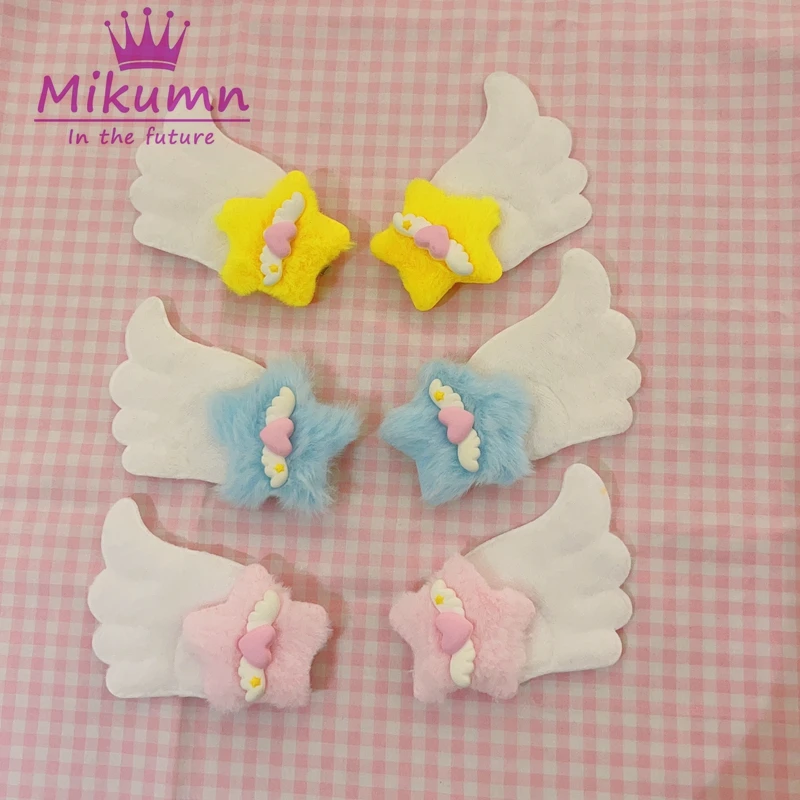 Mikumn Handmade Bat Wing Hair Clip/ Plush Star Angel Wing Hairpin/ Syringe Hair Clip For Women Girls Lolita Cosplay Headwear