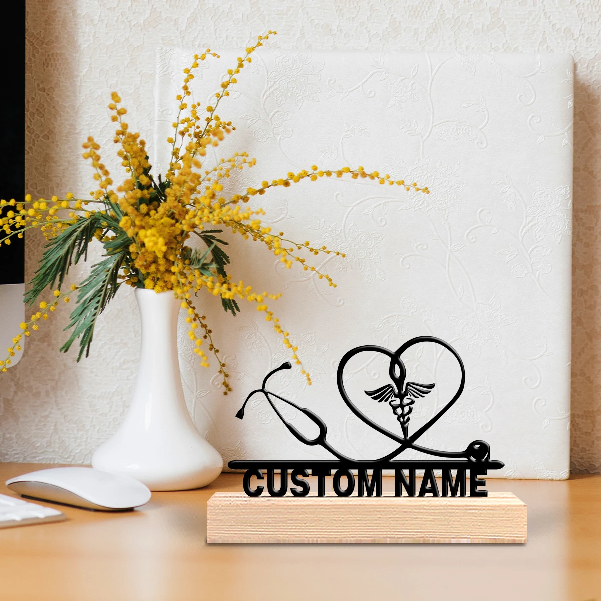 รูปปั้นโลหะรูปหูฟังแพทย์แบบนาม - Art Craft Names บทวิจารณ์และราคา