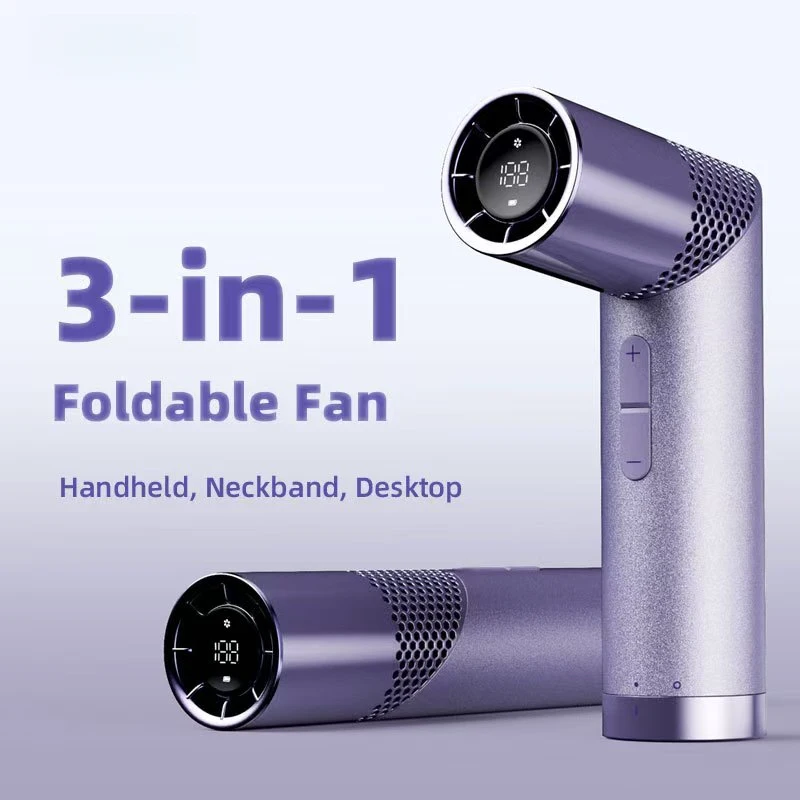 

2026 new hot-selling portable folding violence fan, high-speed turbine hand-held fan, mini-stylish appearance.