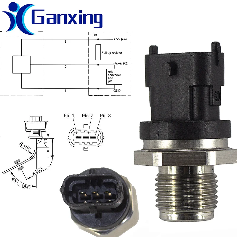 

Newest! 1800 bar Fuel Pressure Sensor 0281002937 0281002706 0281002903 For Cummins Volvo Iveco Man Fiat Renault 0281002364