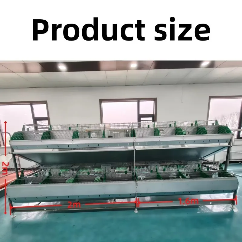 16 Position Breeding Rabbit House  Female Rabbit Cage Attached Nest Box Hot Dip Galvanized Rabbit Cage for Animal Supplies
