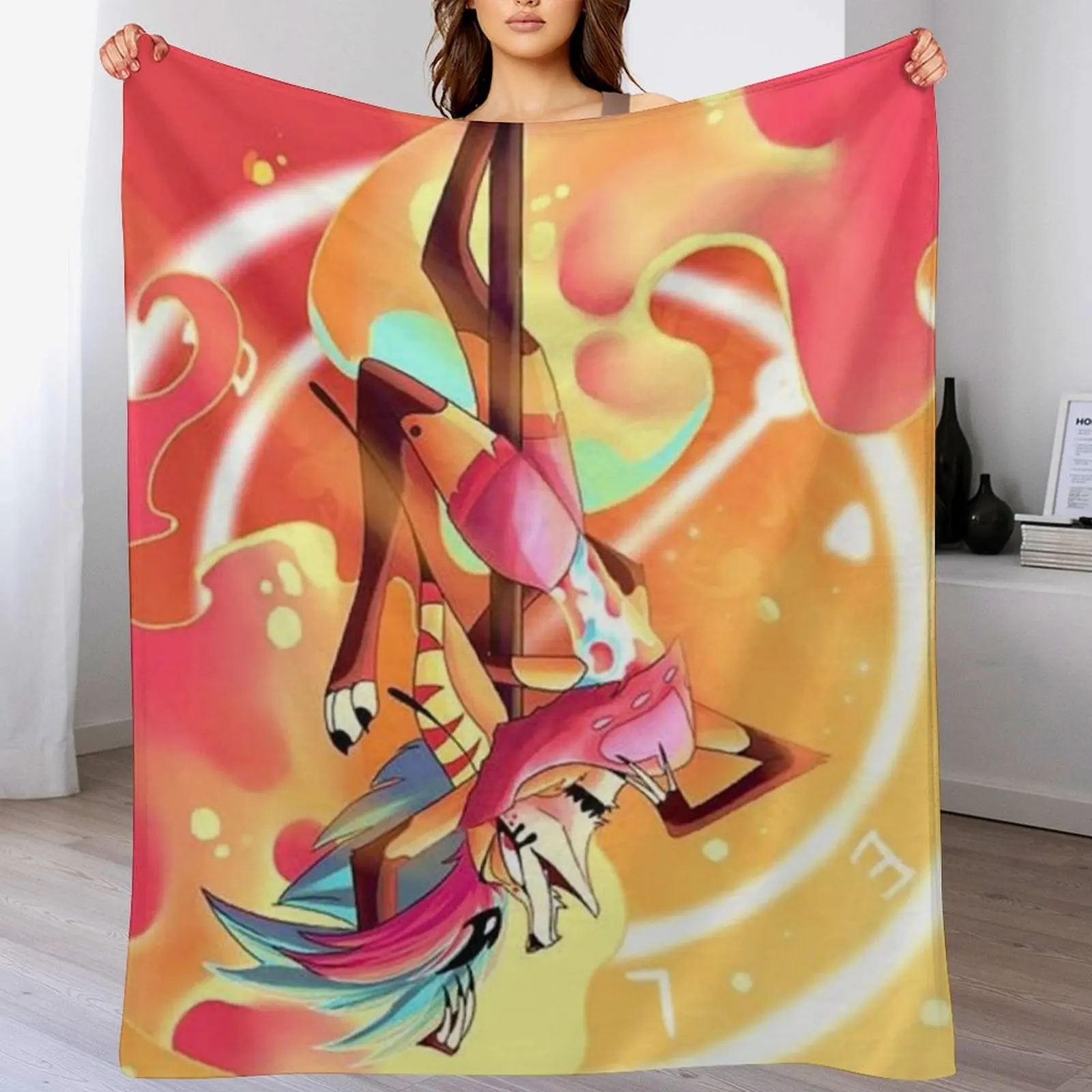 

Helluva Boss Beelzebub Throw Blanket Heavy Bed blankets ands Custom Blankets