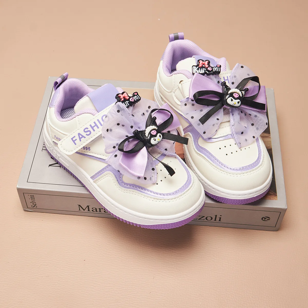 أحذية كاجوال للأطفال أحذية رياضية من جلد البولي يوريثان أحذية ربيعية كرتونية للفتيات قابلة للتنفس بجزء سفلي سميك أرجواني وردي مقاس 26-37