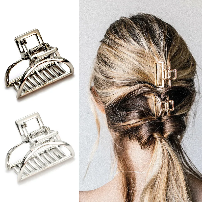 2023 INS Explosive Hair Accessories Grab Clip Simple Alloy Small Grab Clip Bath Clip Claw Clip Hair Clips крабик для волос 헤어핀