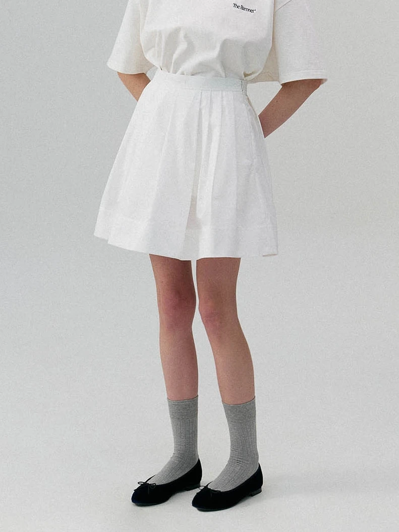 

Юбка-трапеция Barnn Simple с высокой талией, плиссированная, с эффектом утяжки на талии, белая, в форме зонта, удлиненная, женская, повседневная, хлопковая