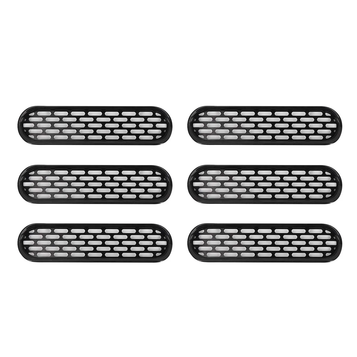 Front Grill Mesh Grille Inserts Cover Frame Trim Kit for Ford Bronco 2021-2024 2/4 Door Exterior Accessories (Black)