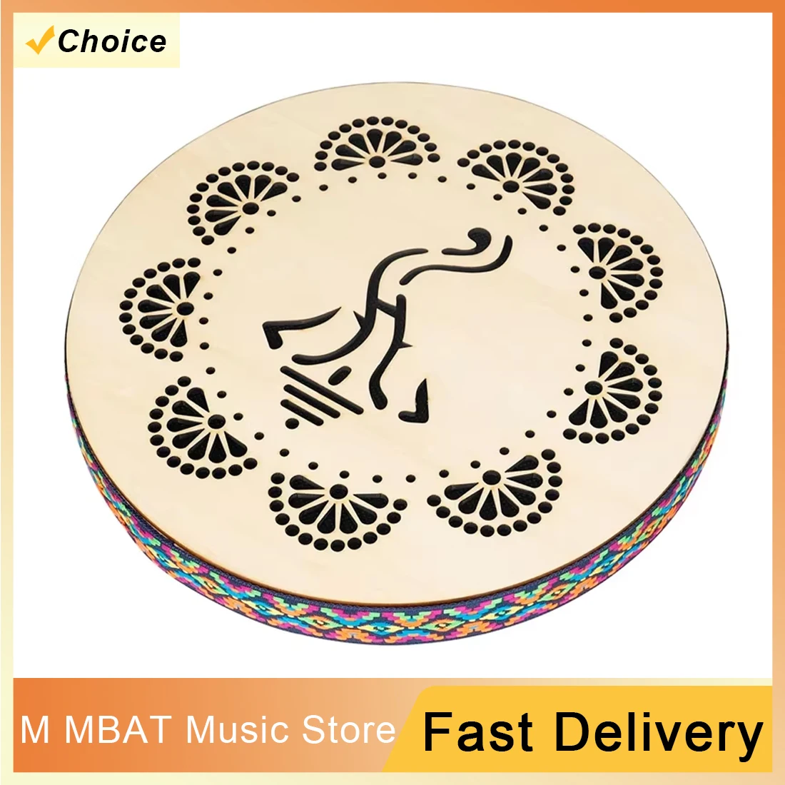 

Орфа/перкуссионный инструмент 10-дюймовый терапевтический расслабляющий барабан Портативный барабан с облаком и туманом для детей и взрослых