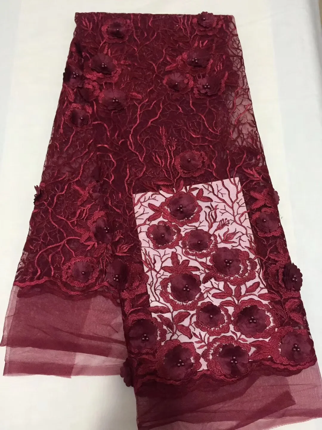 

2018 Latest French Nigerian Laces Fabrics High Quality Tulle African Laces Fabric Wedding African French Tulle Lace JL003