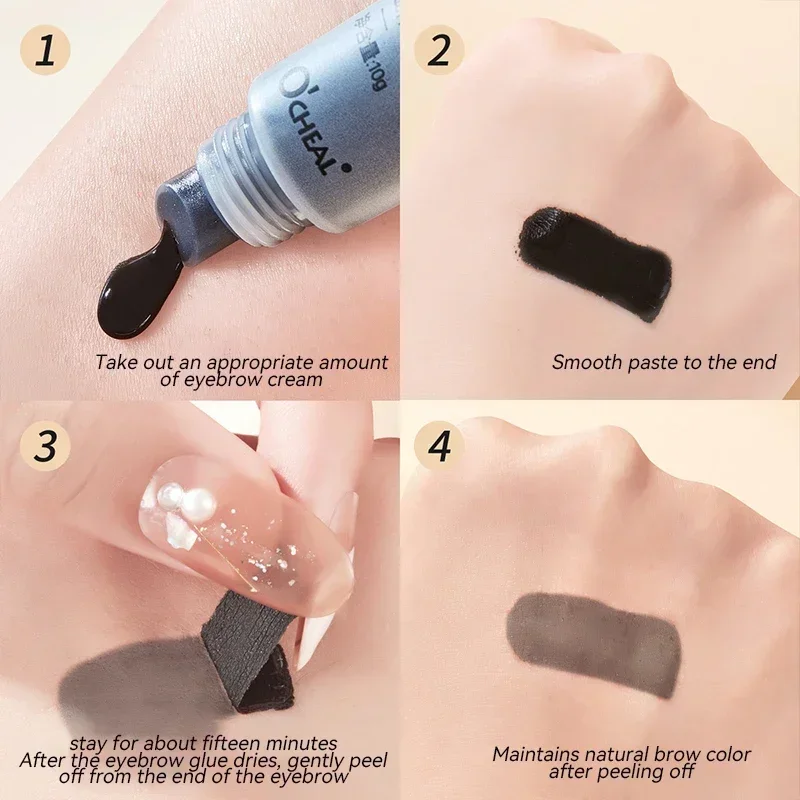 Augenbrauen gel semi permanente profession elle Augenbrauen kosmetik natürliche lang anhaltende Tätowierung Tönung schweiß fest Peeling Make-up-Produkt