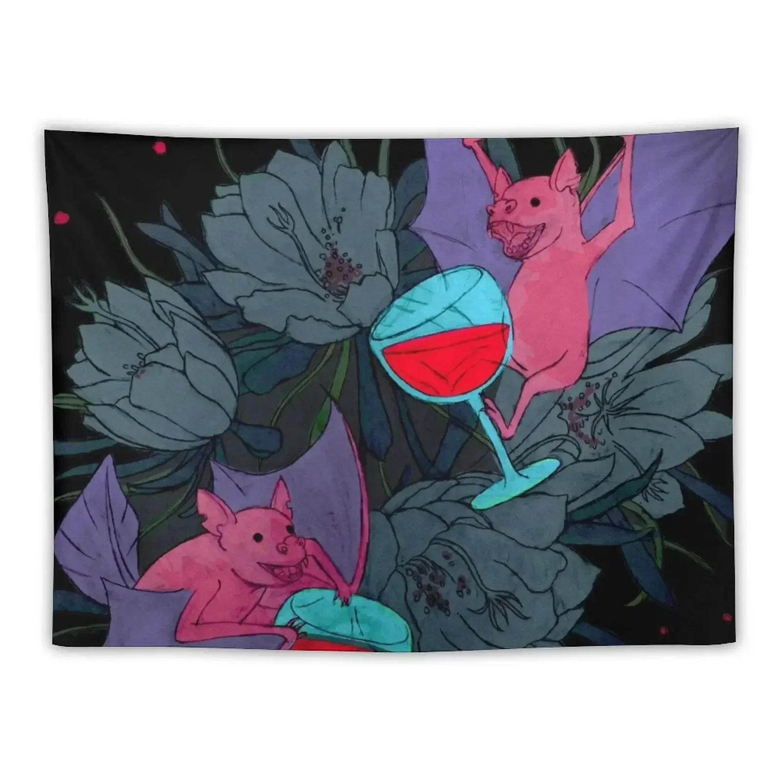 

party bats Tapestry Mushroom Decor For Bedroom Tapestry